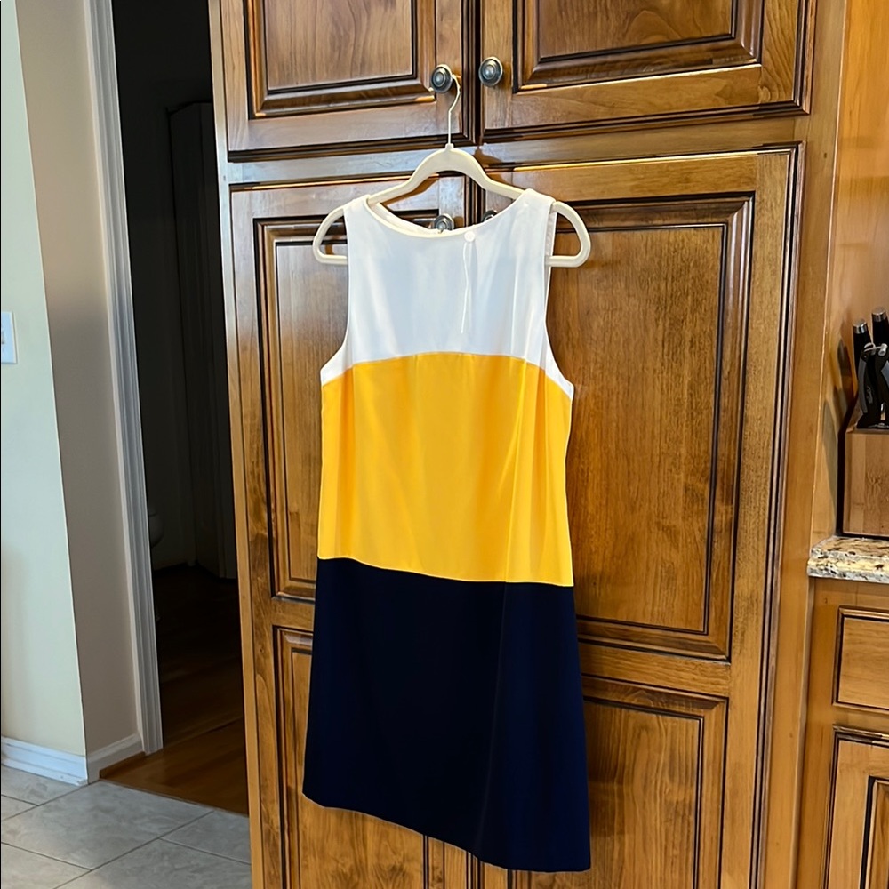 Trina Turk Colorblock  Dress - White, Yellow, navy (lined of course) darling!